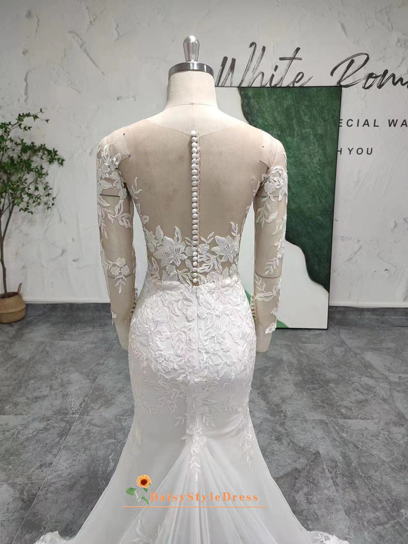 Sexy Back Mermaid Wedding Gown