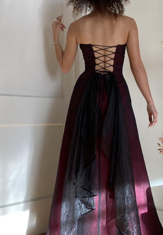 Corset Back Strapless Prom Dress daisystyledress Corset Back Strapless Prom Dress daisystyledress