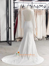 Sexy Backless Fit and Flare Ivory Wedding Dress