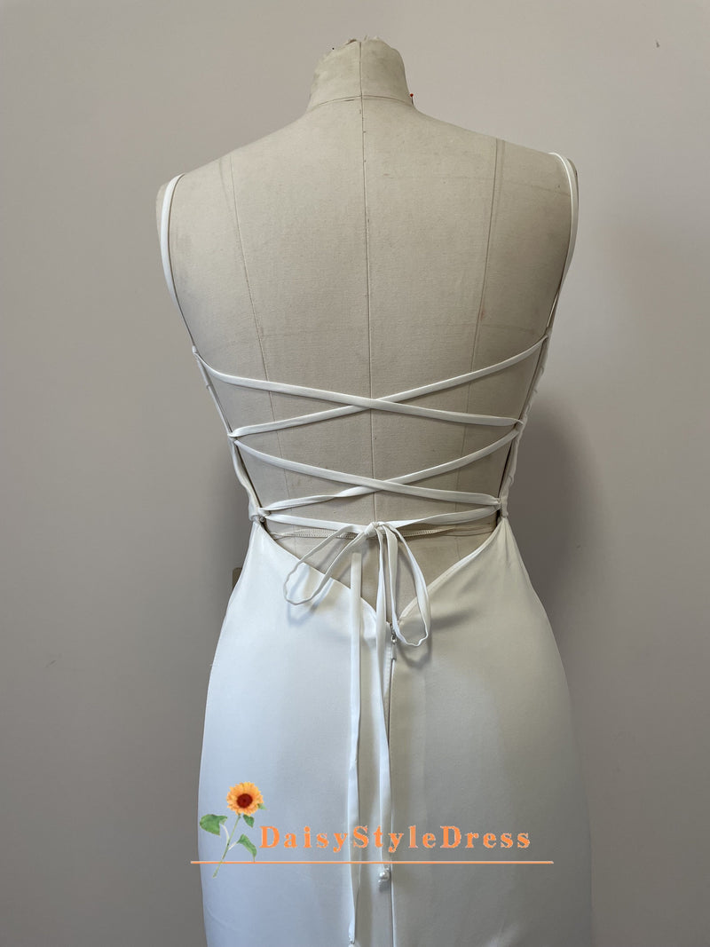 Criss Cross Back Wedding Dress