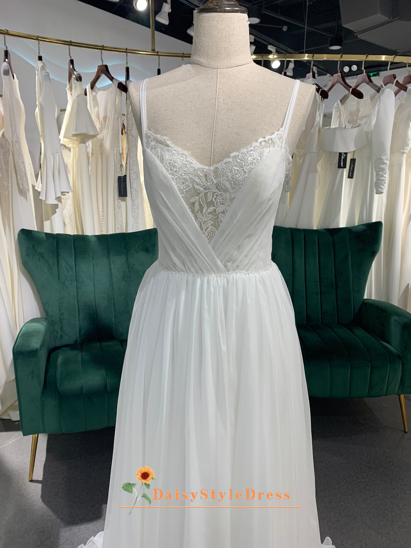 Sexy Back Summer Wedding Dress