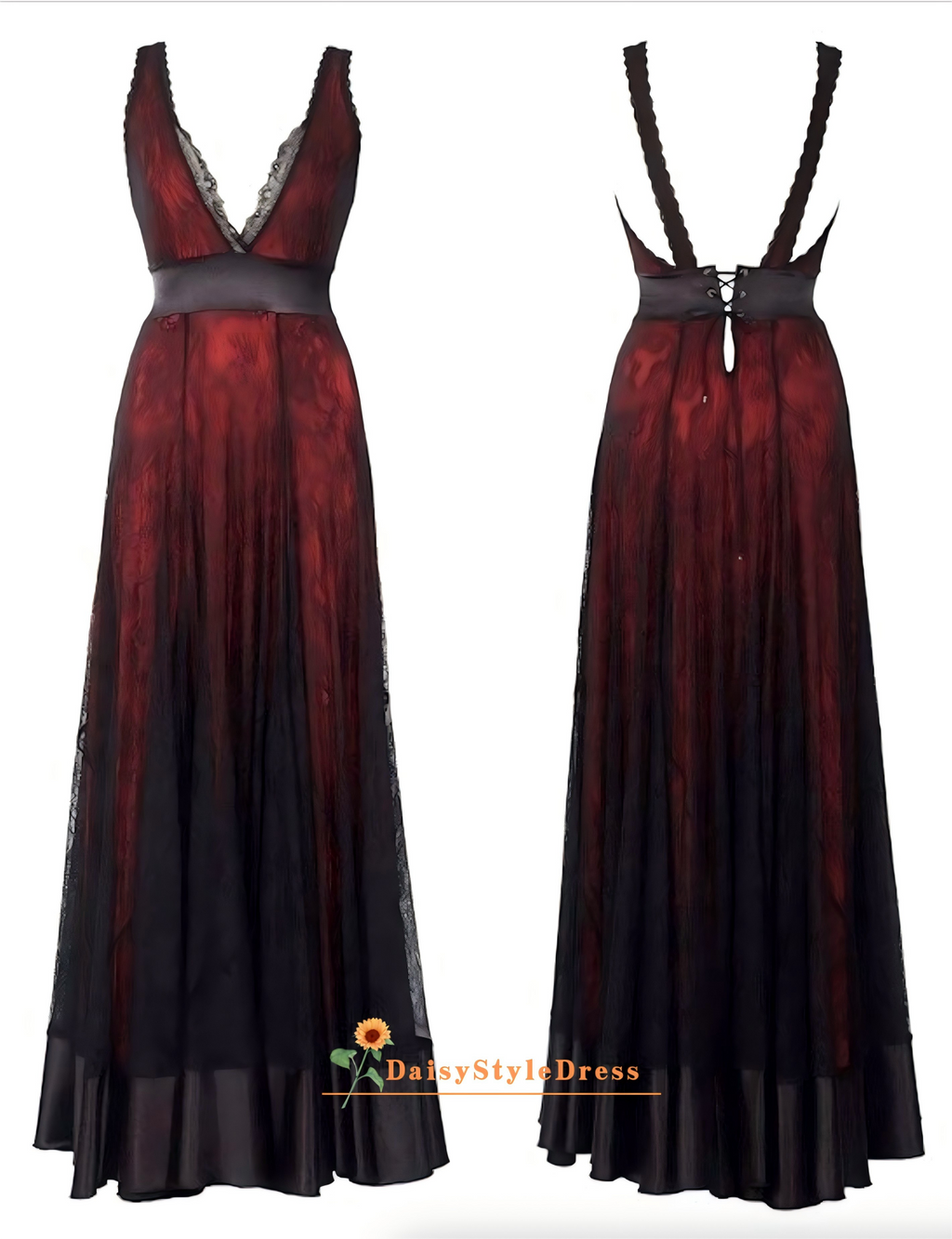 Red And Black Evening Dress