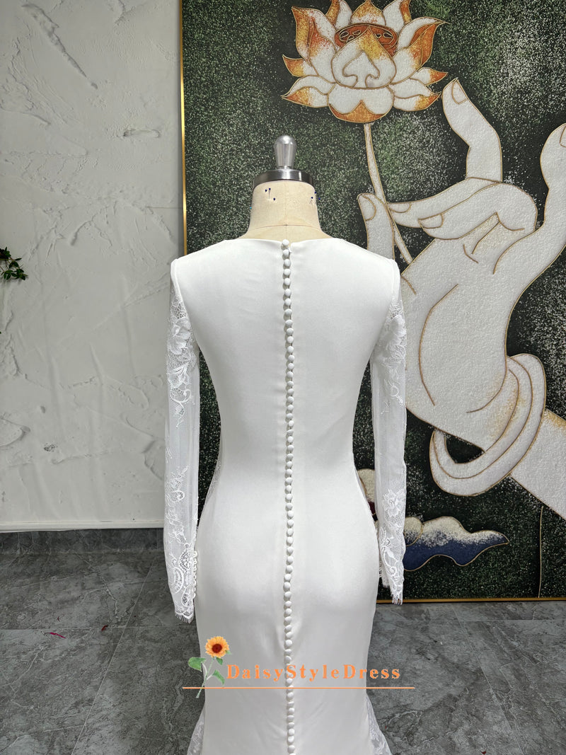 Modest Long Sleeve Wedding Dress
