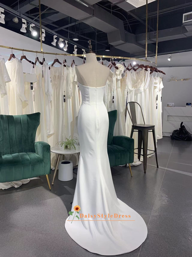 Detachable Two Piece Pearl Wedding Dress