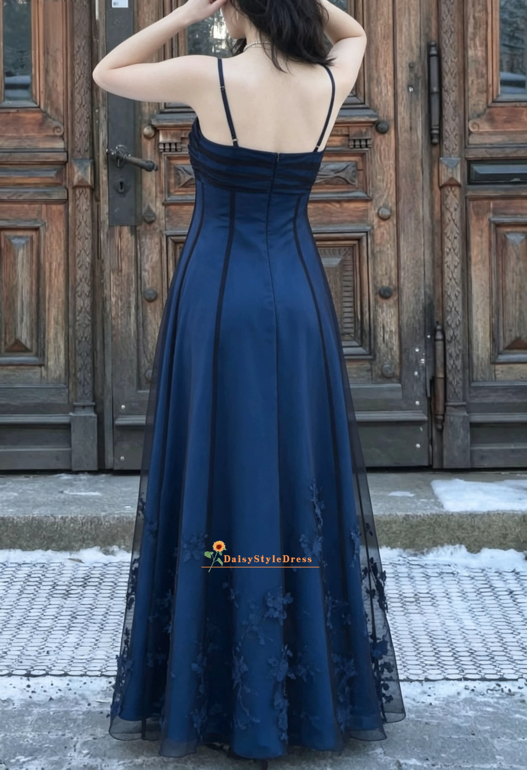 princess polly baby blue dress Vintage 90s formal prom dress, full length long maxi, empire waistline,  ball gown. Features: • Colors: Dark red maroon with a floral flower velvet  pattern sheer black mesh overlay. • Material composition: main image 0