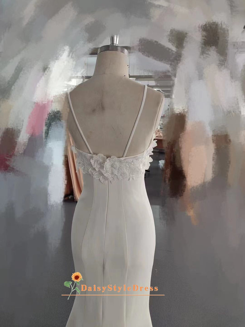 Spaghetti Straps Summer Bridal Dress