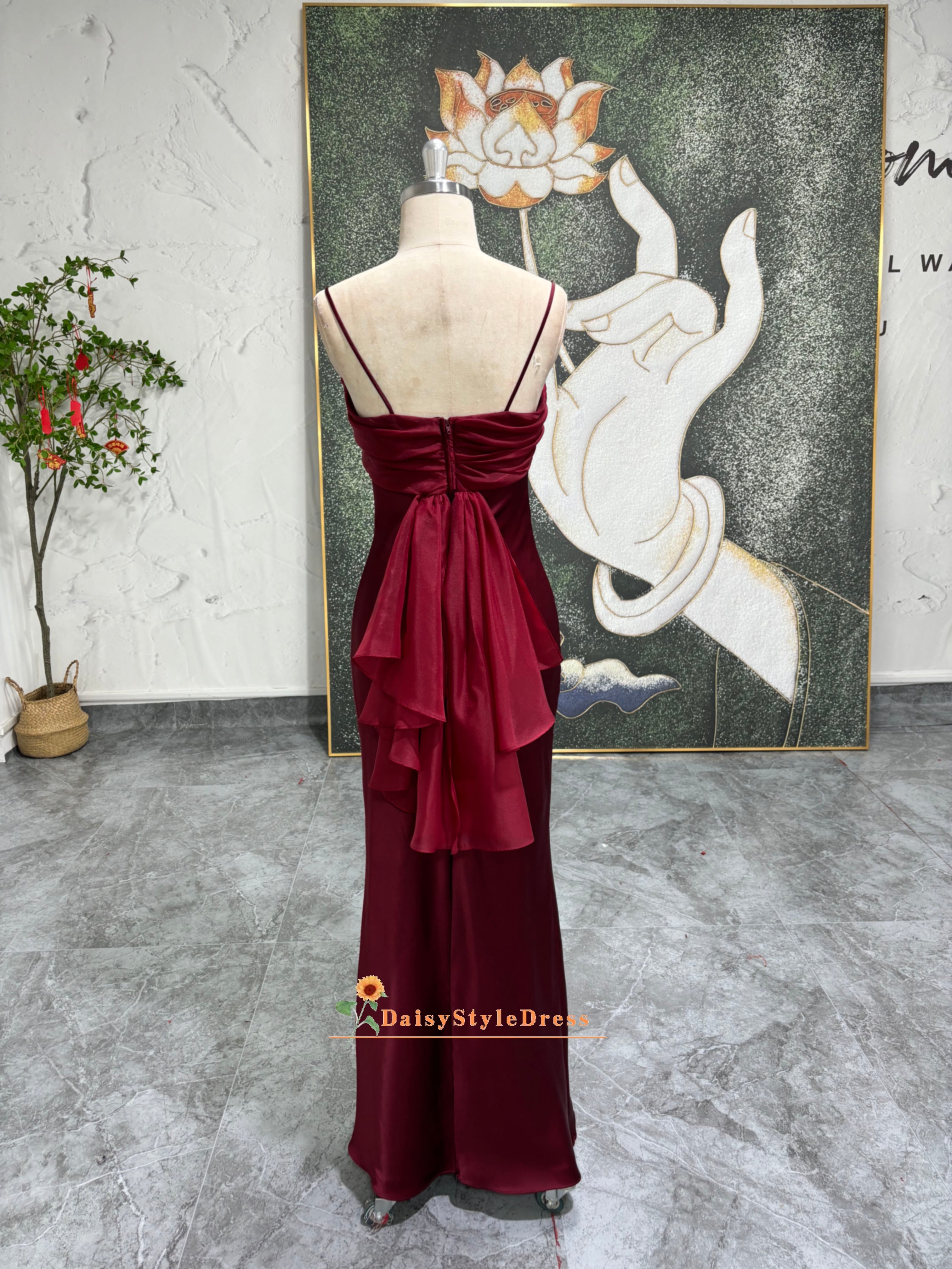 Deep Red 90s Party Dress daisystyledress Deep Red 90s Party Dress daisystyledress