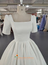  Square Neckline Modest Bridal Dress