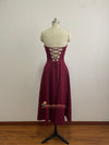 Tea Length criss cross back Formal Party Dress