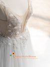 Tulle Handmade Beaded Wedding Dress