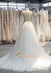 Tulle Skirt Summer Low Back Wedding Dress