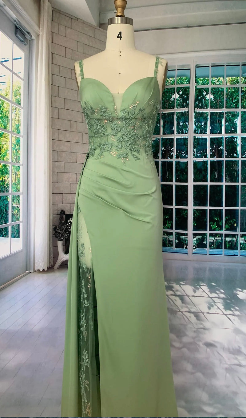 Vintage Fitted Slit Party Dress