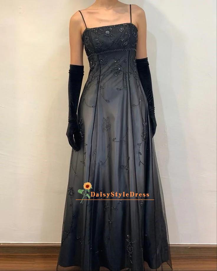 Vintage Grey Beaded 90s Prom Dress – daisystyledress