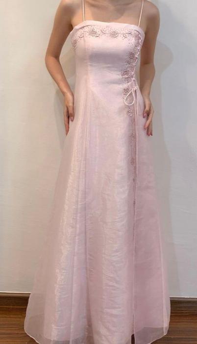 Vintage Light Pink Prom Dress daisystyledress Vintage Light Pink Prom Dress daisystyledress