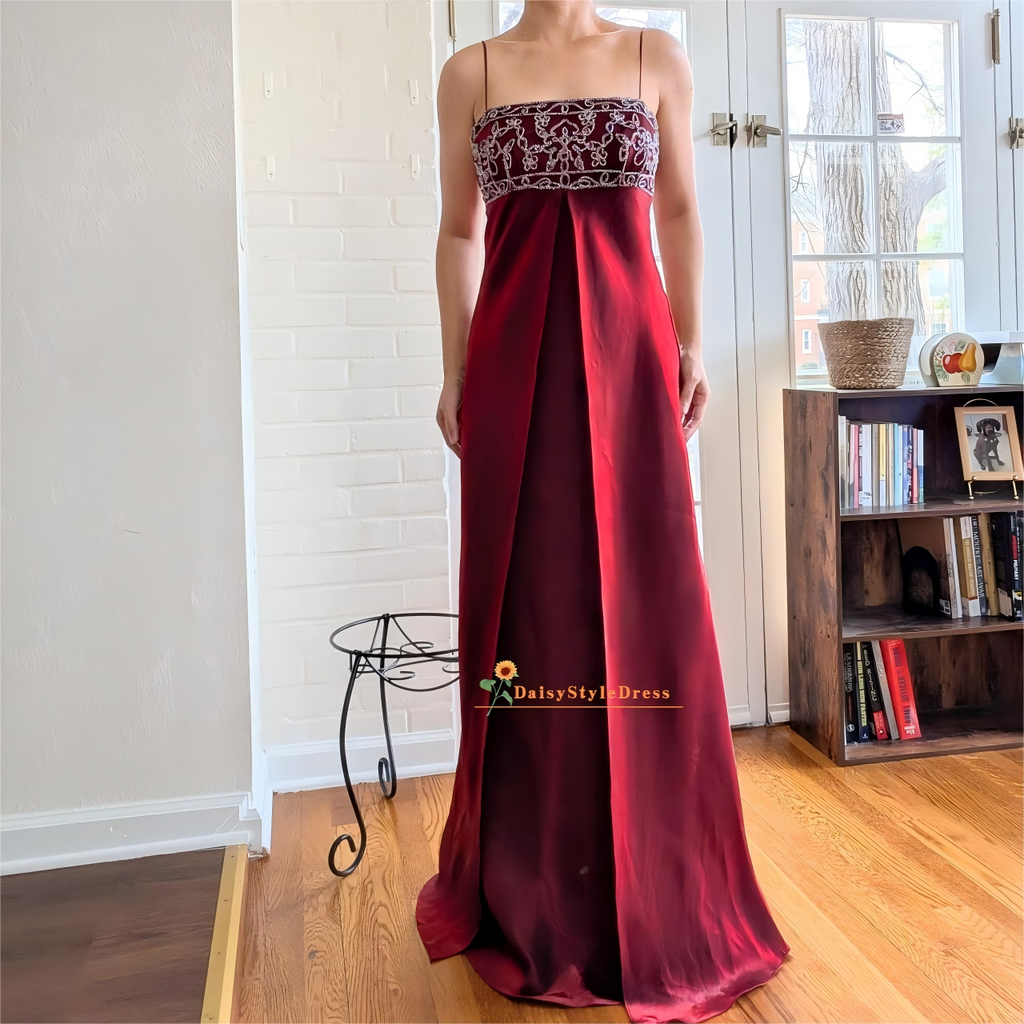 Beaded 90s Prom Dress