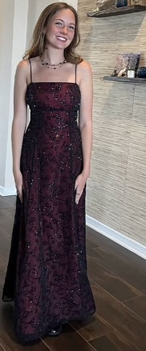 Vintage Sparkle Black Prom Dress