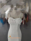 Minimalist Wedding Dress with Lace Appliques
