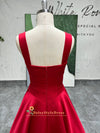 backless red party dress