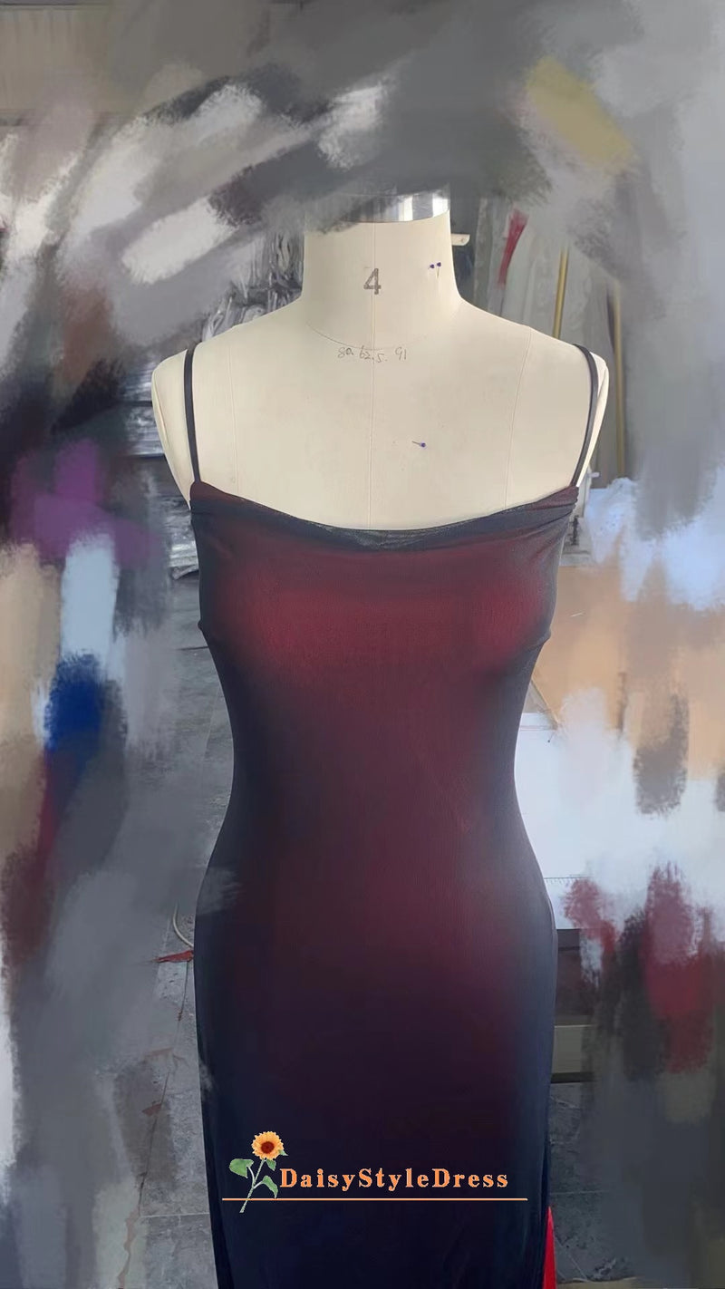 black and red party dress