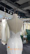 classic lace low back wedding dress