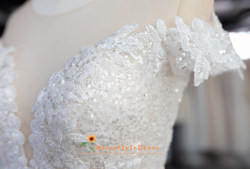 handmade beaded wedding gown