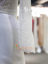 Fit and Flare Long Sleeve Sequins Wedding Dress