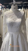 knee length vintage lace wedding dress