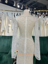 mermaid high quality long sleeve wedding dress