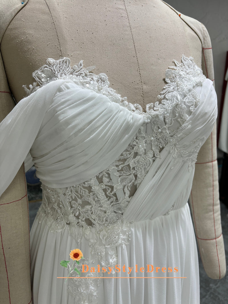sheer lace plus size wedding dress