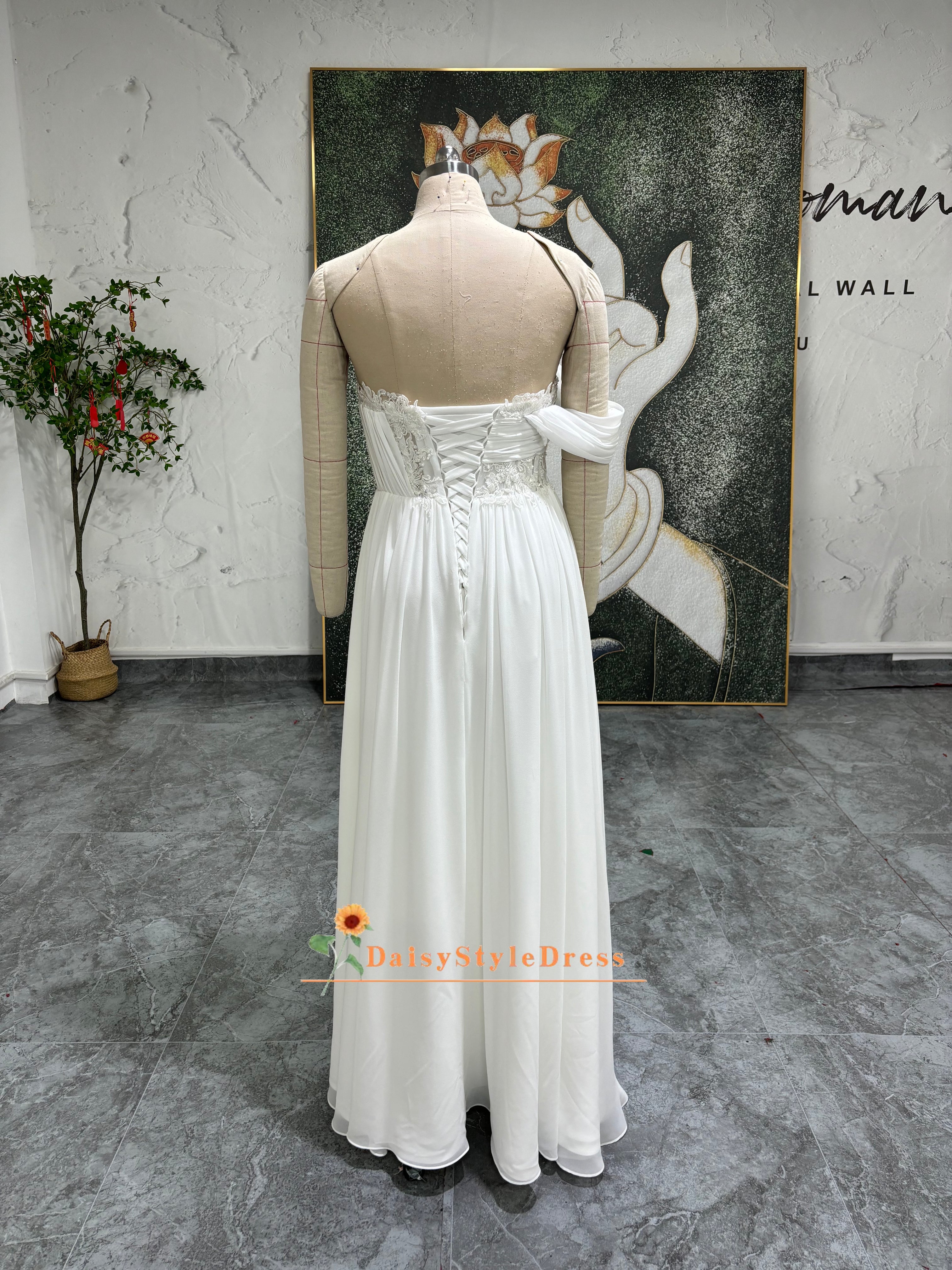 summer plus size wedding dresses Sexy Slit Plus Size Summer Wedding Dress – daisystyledress