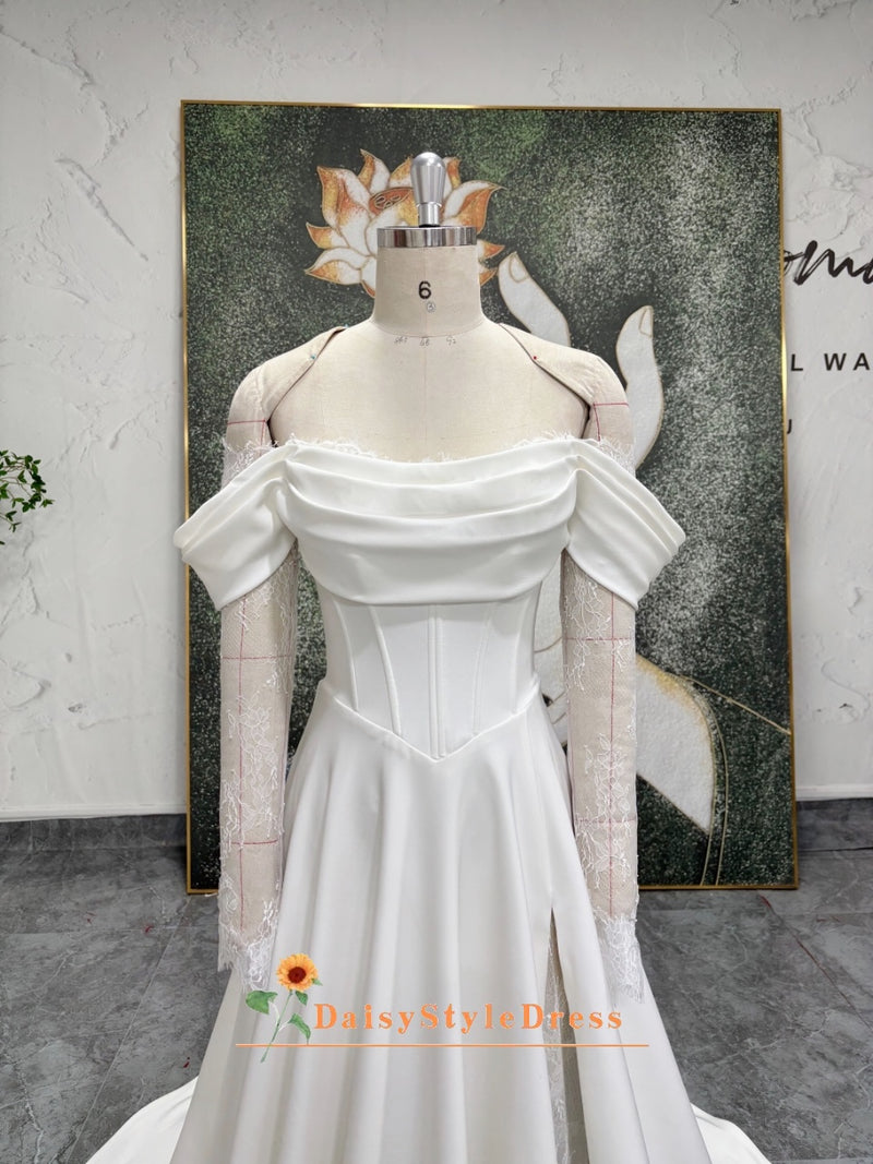 v-waistline wedding dress
