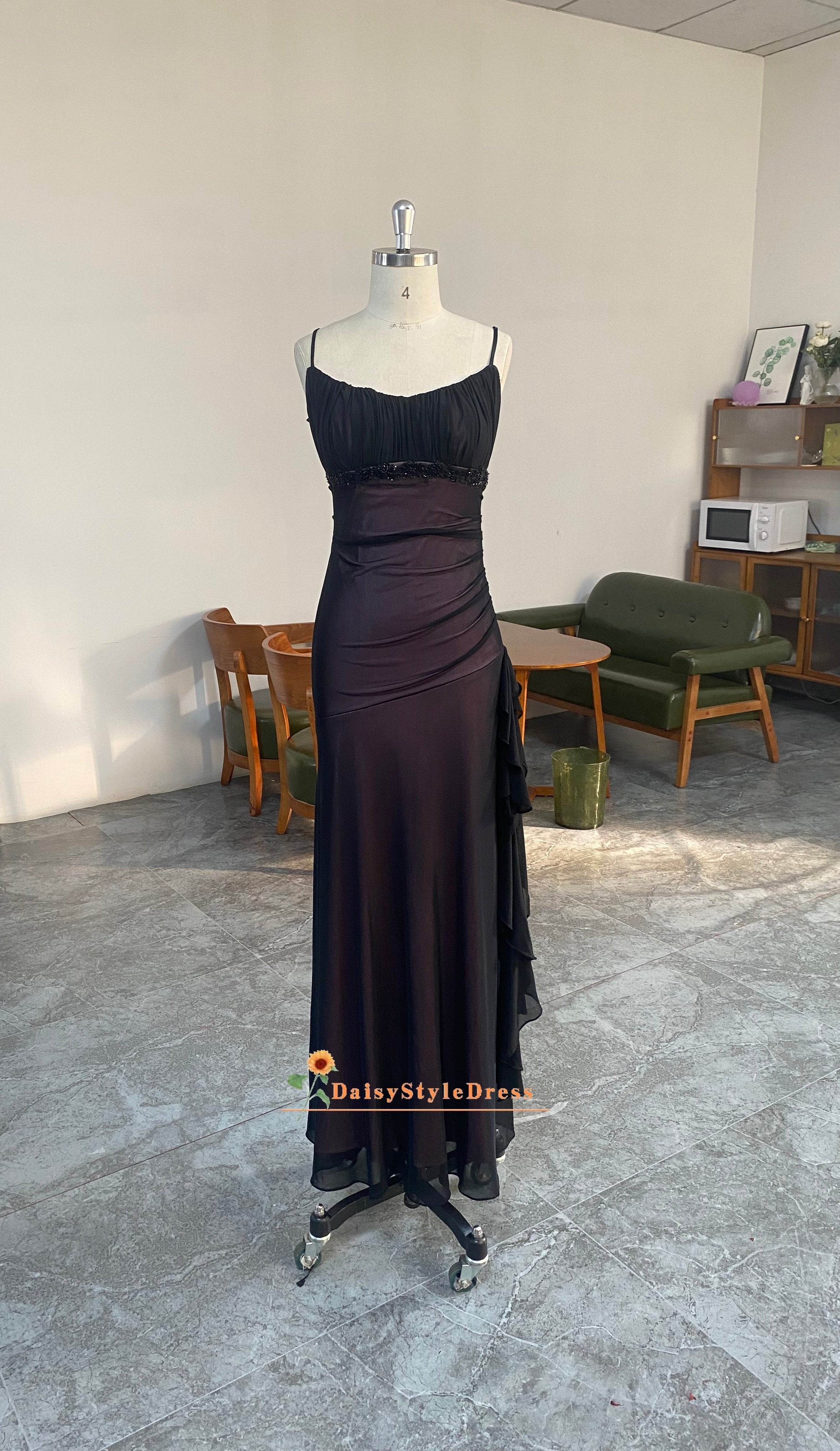 Sheath Black and Purple Vintage Prom Dress – daisystyledress
