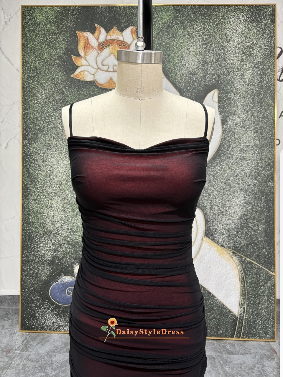Vintage Sheath Mini Black and Red Homecoming Dress – daisystyledress