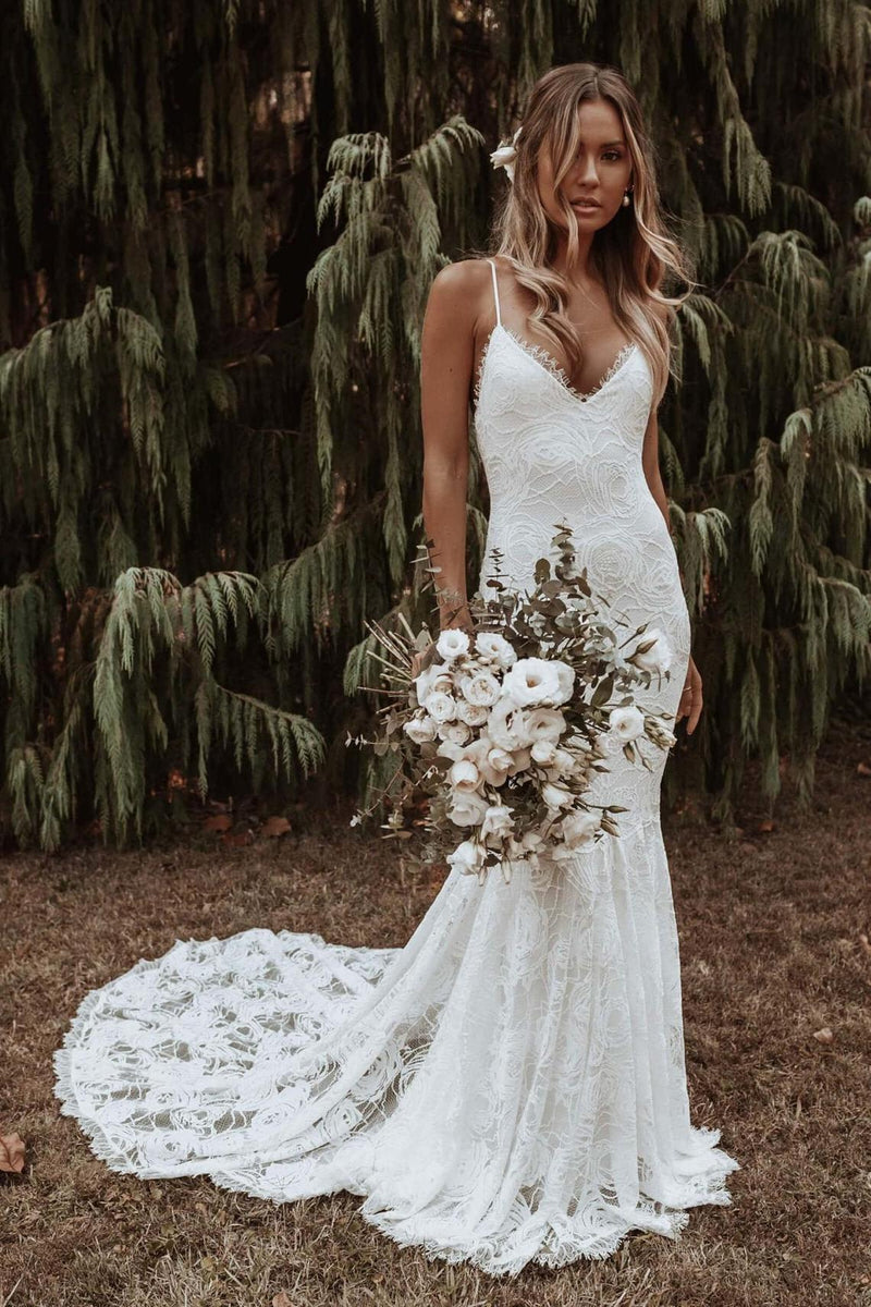 simple lace wedding dress