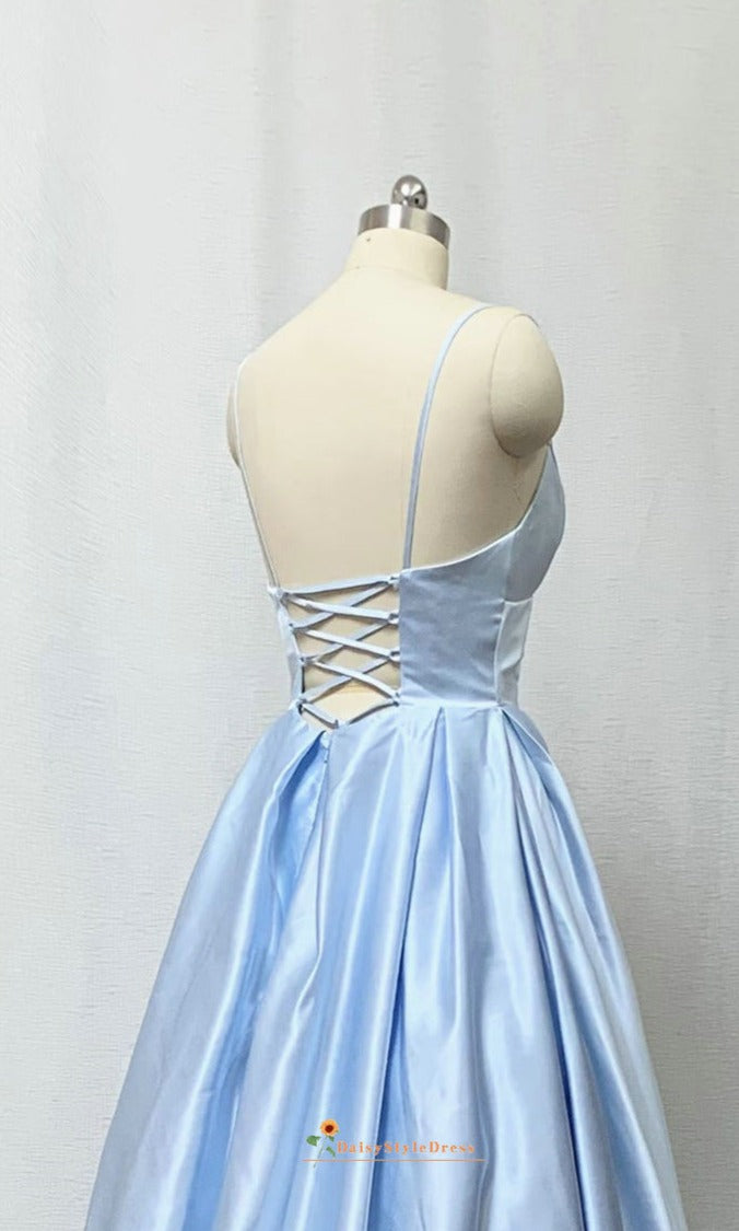blue prom dress