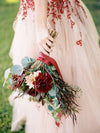 Blush Wedding Dress with Handmade Floral - daisystyledress