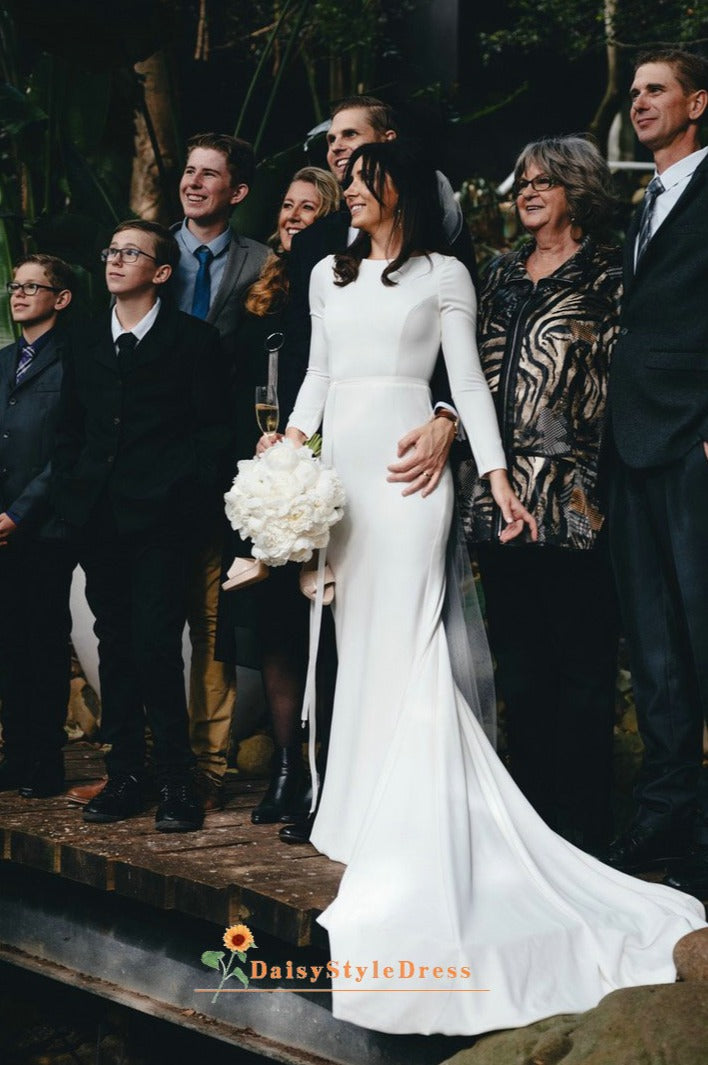 modest long sleeve wedding dress