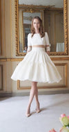 Informal High Neckline Short Wedding Dress - daisystyledress