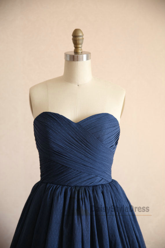 Cute Knee Length Navy Blue Tulle Homecoming Dress – daisystyledress
