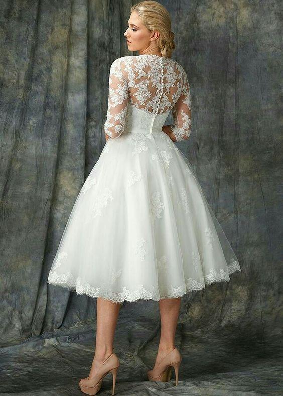 vintage short wedding dress