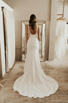 low v back wedding dress