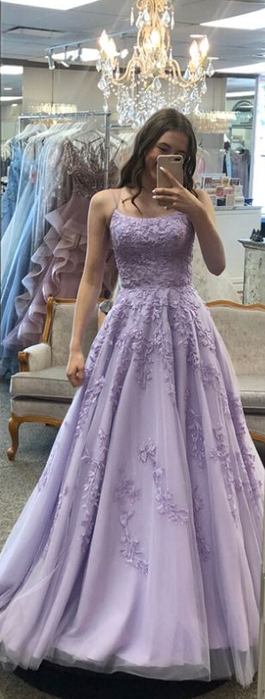 Fashion Criss Cross Back Lavender Prom Dress daisystyledress