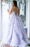 lavender prom dress