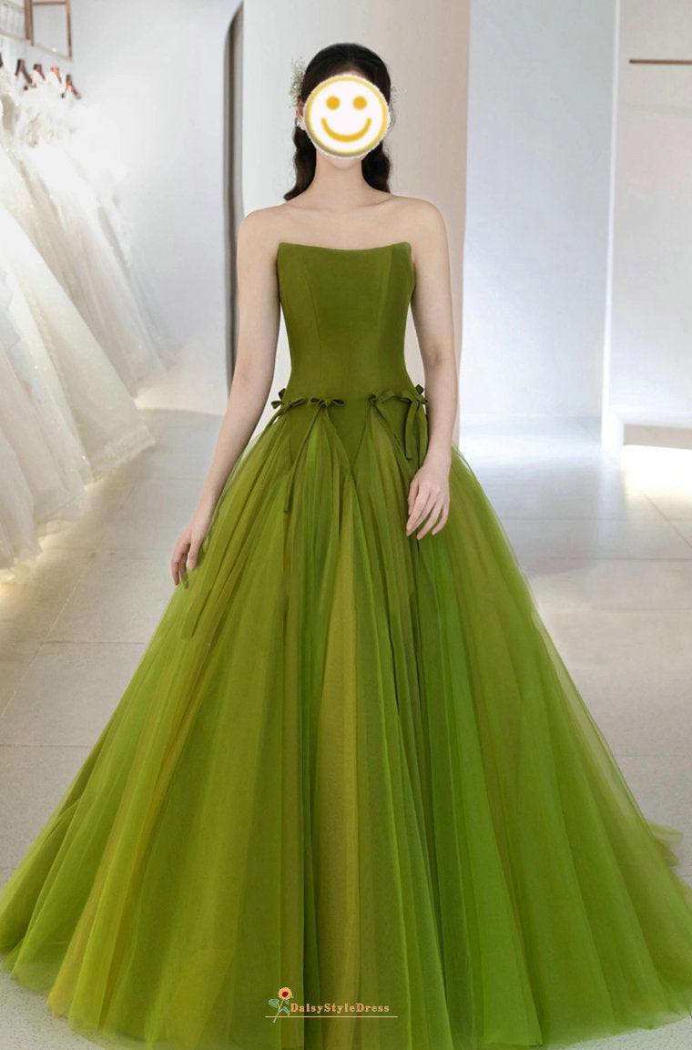 green prom dress