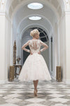 Tea Length Long Sleeve Wedding Dress - daisystyledress