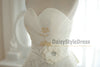 Informal Short Wedding Dress with Handmade Floral Skirt - daisystyledress