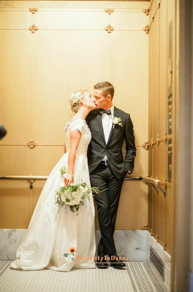 a line wedding dress