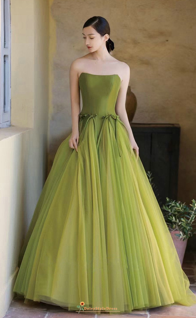 dusty green party dress