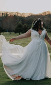 summer plus size wedding dress