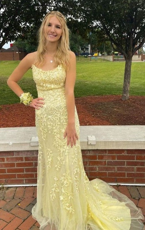 fitted yellow pageant dress